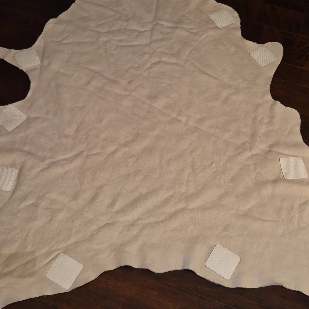 Neiman Marcus Cream and Brown Faux Fur Accent Rug - Picture 5 of 5